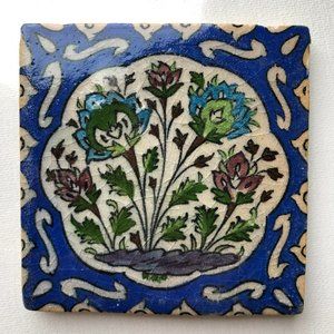 Tuscan Handpainted Ceramic Floral tile